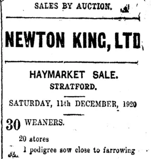 Page 8 Advertisements Column 6 (Taranaki Daily News 11-12-1920)