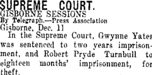 SUPREME COURT. (Taranaki Daily News 13-12-1920)