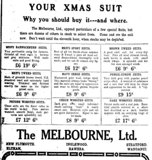 Page 8 Advertisements Column 1 (Taranaki Daily News 13-12-1920)