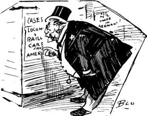 Home exports proved trade was not following the flag. There ought to be more capital invested and greater energy displayed, and then our kinsmen would not have to leave the Mother Country to search for work.  " Well, you see, my imports do not always come from where the flag waves." (Observer, 19 April 1902)