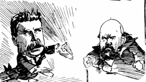 W. J. Napier: You're another. Not only did my firm not draw ��1500 from the Advances to Settler* Department, but it dreiv no such sum from any department. (Observer, 13 September 1902)