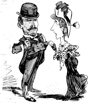 A GOOD CONCEIT OF HIMSELF.  Fair Lady : Oh, Mr Parr, do you helony to the GUy Council ? Councillor'Jimmy-.' No, viy dear, the City Council belongs to me. lAM the City^Cpunpih I.AM..thepeople. > (Observer, 18 April 1903)