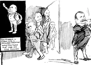 Who make their departure, with apologies to Sir Joseph, quit�� satisfied that Auckland is being treated royally by our paternal Government. (Observer, 17 January 1903)