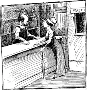 Ah ARDENT STUDENT. Customer: Why didn't you send the ham and cheese I ordered the other datJ Storekeeper and Postmaster: Oh, I saw by the post cards you got yestZayZTyour friends wasn't comin, so I thought you wouldn t need them things. (Observer, 04 April 1914)