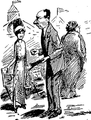 THEN AND NOW Wife (drearily): Ah, me! the days of chivalry are past. Husband: What's the matter now? + Wife: Sir Walter RaleighWlaid his cloak on the ground for Queen Elizabeth to walk over, but you get mad simply because poor, dear mother sat down on your hat. (Observer, 11 April 1914)