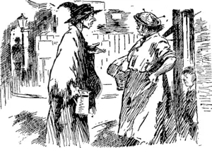 Mejprinted " Opinion." THE DISAPPOINTED WIFE. "Just my luck! Sez 'c can't go to the Front because 'c's a married many (Observer, 28 November 1914)