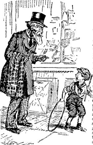 Reprinted from London " Opinion." WELLINGTON WINDS. Stranger: Hey, ma laddie, mebbe ye can dir-r-rect me tae th' Hooses oj Par-r-rliament ? Patriot: Yah! Bloomiri German. ��� (Observer, 19 December 1914)