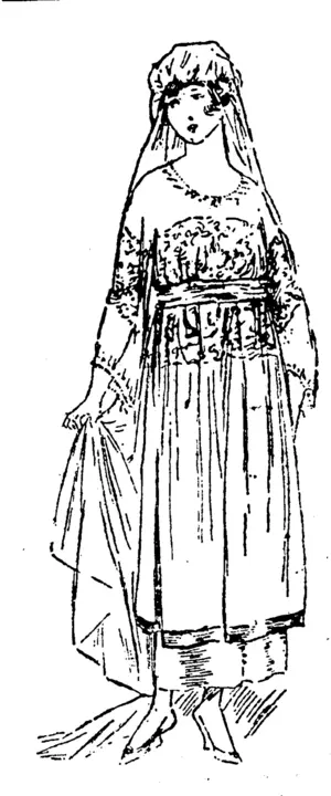 A Gown for a Spring Bride. (Observer, 12 October 1918)