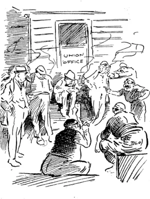 Union President (at stop go-slow work meetingj: It's the anniversary of the Armistice and the Gov'ment have called on us to do something at eleven o'clock for two minutes to commemorate the day. What do you suggest? Unionist: I'll tell yer���let's work. (Observer, 15 November 1919)