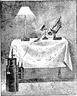 ACETYLENE GENERATOR, FOR READING AND MICROSCOPY, (Star, 20 October 1896)