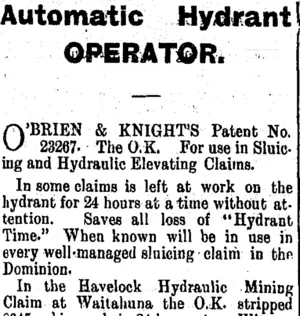 Page 4 Advertisements Column 3 (Tuapeka Times 29-6-1910)