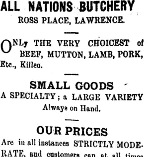 Page 4 Advertisements Column 5 (Tuapeka Times 29-4-1911)