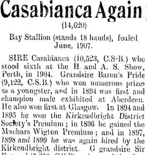 Casabianca Again (Tuapeka Times 22-2-1913)