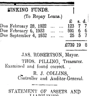 SINKING FUNDS. (Tuapeka Times 9-6-1915)