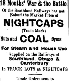 Page 2 Advertisements Column 4 (Tuapeka Times 19-4-1916)