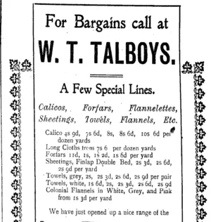 Page 2 Advertisements Column 4 (Tuapeka Times 12-8-1916)