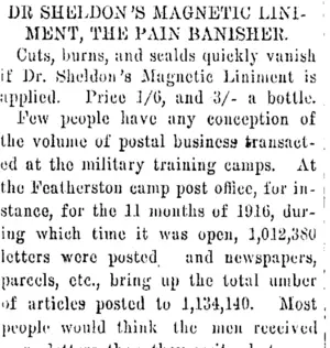 Page 1 Advertisements Column 4 (Tuapeka Times 19-5-1917)