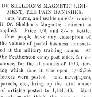 Page 1 Advertisements Column 4 (Tuapeka Times 2-6-1917)
