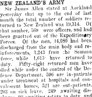 NEW ZEALAND'S ARMY. (Tuapeka Times 15-5-1918)