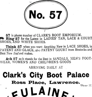 Page 3 Advertisements Column 1 (Tuapeka Times 26-10-1918)