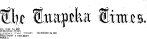 Masthead (Tuapeka Times 24-12-1918)