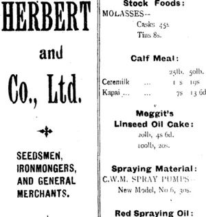 Page 2 Advertisements Column 3 (Tuapeka Times 8-3-1919)