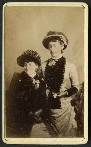 Hagen (Haben), Carl fl 1878-1895 :Portrait of two unidentified women