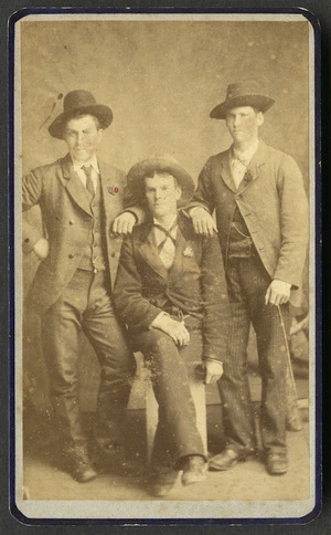 Hagen, Carl, active 1878-1895: Portrait of three unidentified men