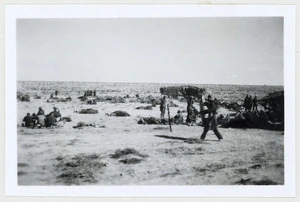 German prisoners of war in Libya, probably near Sidi Rezegh - Photograph taken by R Arundel