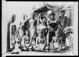 Namulau'ulu Lavaki Mamoe and other chiefs, aboard a German warship