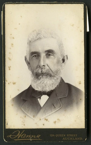 Hanna, John Robert (Auckland) fl 1883-1892 :Portrait of Capt Isaac J Burgess b 1824