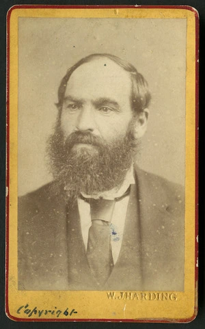 Harding, W J (Wanganui) fl 1826-1899 :Portrait of the Hon John Bryce 1833-1913, Minister of Native Affairs (1882)