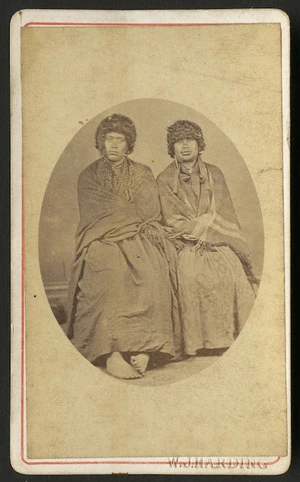 Harding, W J (Wanganui) fl 1826-1899 :Portrait of two unidentified women