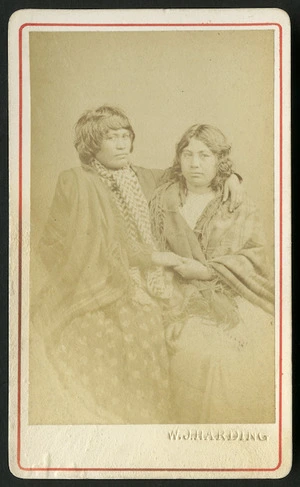 Harding, W J (Wanganui) fl 1826-1899 :Portrait of two unidentified Maori women