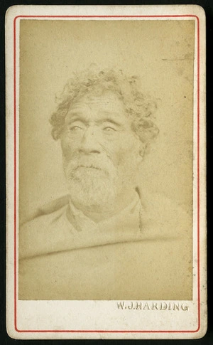 Harding, W J (Wanganui) fl 1826-1899 :Portrait of unidentified Maori man