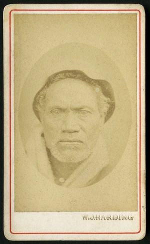Harding, W J (Wanganui) fl 1826-1899 :Portrait of unidentified Maori man