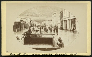 Hart, Campbell fl 1879-1885 :Photograph of Rees St Queenstown during floods 1878