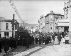 View of Manners Street, south from Perrett's Corner