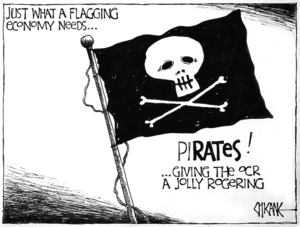 Just what a flagging economy needs... Pirates! Giving the OCR a jolly rogering. 30 January 2009.