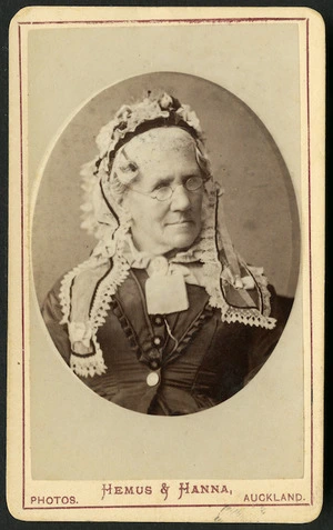 Hemus & Hanna (Auckland) fl 1879-1882 :Portrait of Mrs Burrows