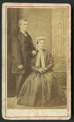 Hill, A (Lye) fl 1800s :Portrait of unidentified man and woman