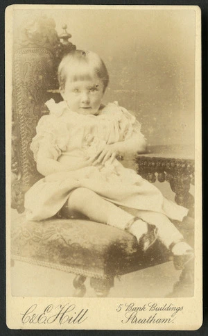 Hill, C & E (England) fl 1880s :Portrait of unidentified child