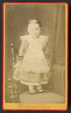 Kirkwood, J (Palmerston North) fl 1870-1881 :Portrait of unidentified young girl