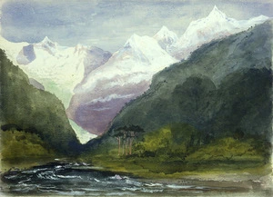 [Fox, William] 1812-1893 :Mount Cook and Francis Joseph Glacier. [March 1872]