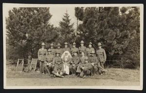 Young Men's Christian Association Bible study group at Sling Camp during World War 1