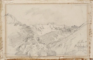 Gully, John, 1819-1886 :Bradshaw Sound, Southern Alps / John Gully 1868 [1874?]
