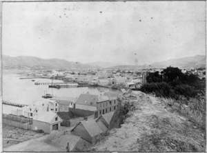 Richards, Edward Smallwood, 1834-1917 :View of Te Aro from Boulcott Street, Wellington