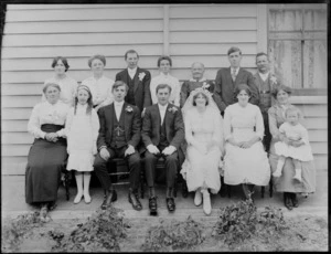 Wedding group, probably Christchurch district