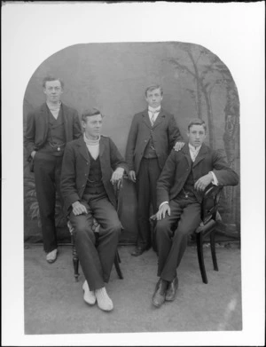 Group of unidentified young men, probably Christchurch district