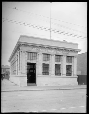 Exterior view of the Bank of New Zealand, Sydenham, Christchurch